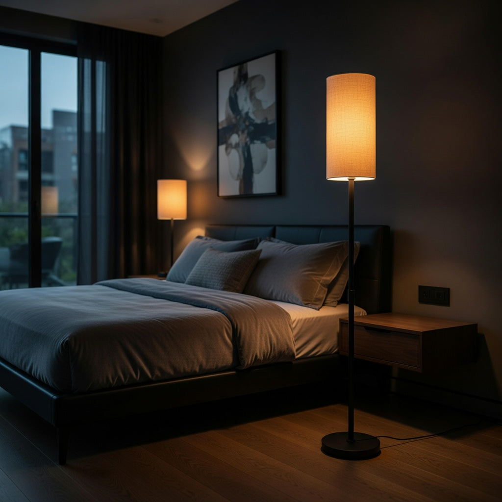 Modern RGB LED Floor Lamp – Dimmable Smart Standing Light for Bedroom & Living Room & Study Room